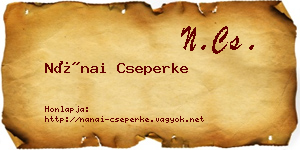 Nánai Cseperke névjegykártya